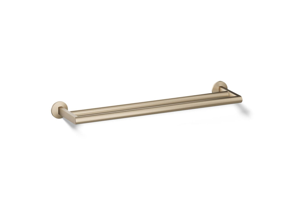 KOHLER K-78375 Components Double towel bar, vibrant brushed bronze