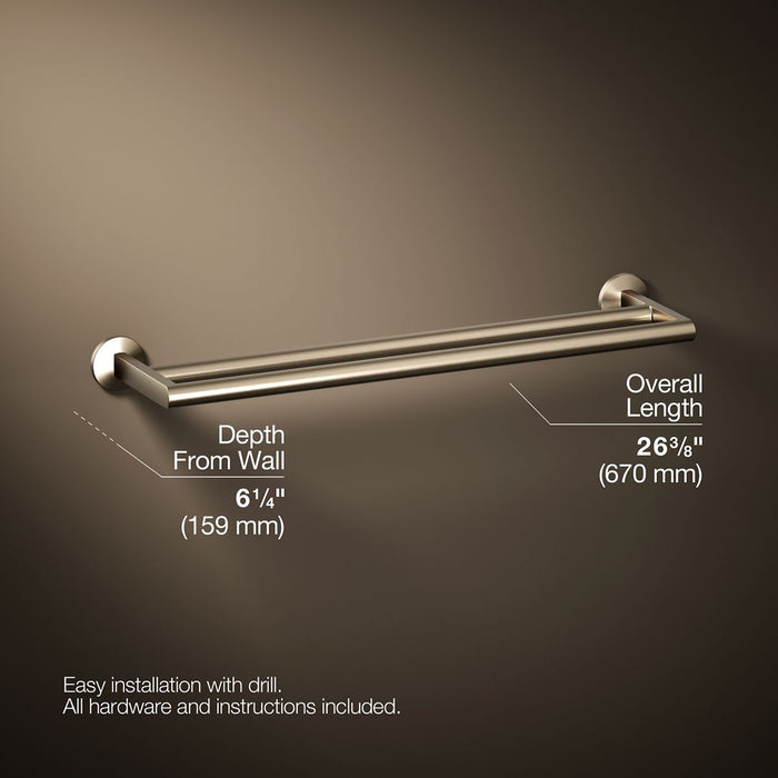 KOHLER K-78375 Components Double towel bar