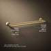 KOHLER K-78375 Components Double towel bar, vibrant brushed moderne brass - view 3