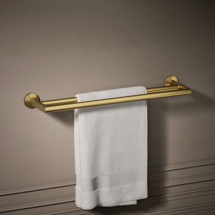 KOHLER K-78375 Components Double towel bar, vibrant brushed moderne brass - view 4