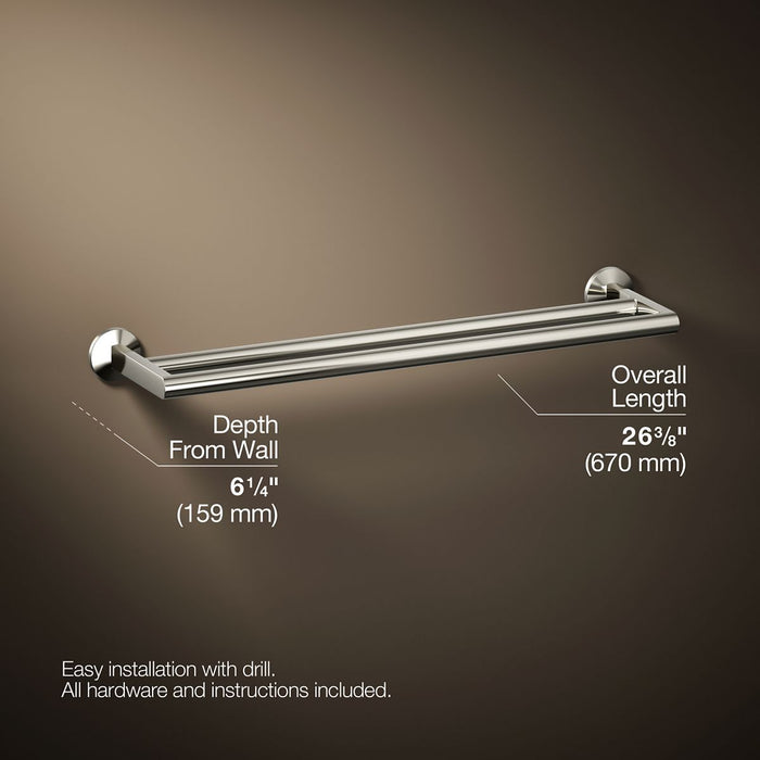 KOHLER K-78375 Components Double towel bar