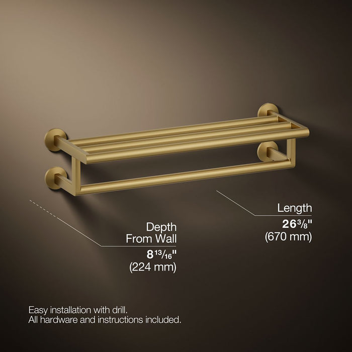 KOHLER K-78376 Components Hotelier, vibrant brushed moderne brass - view 5