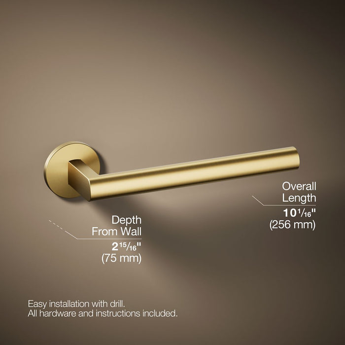 KOHLER K-78377 Components Towel arm, vibrant brushed moderne brass - view 5