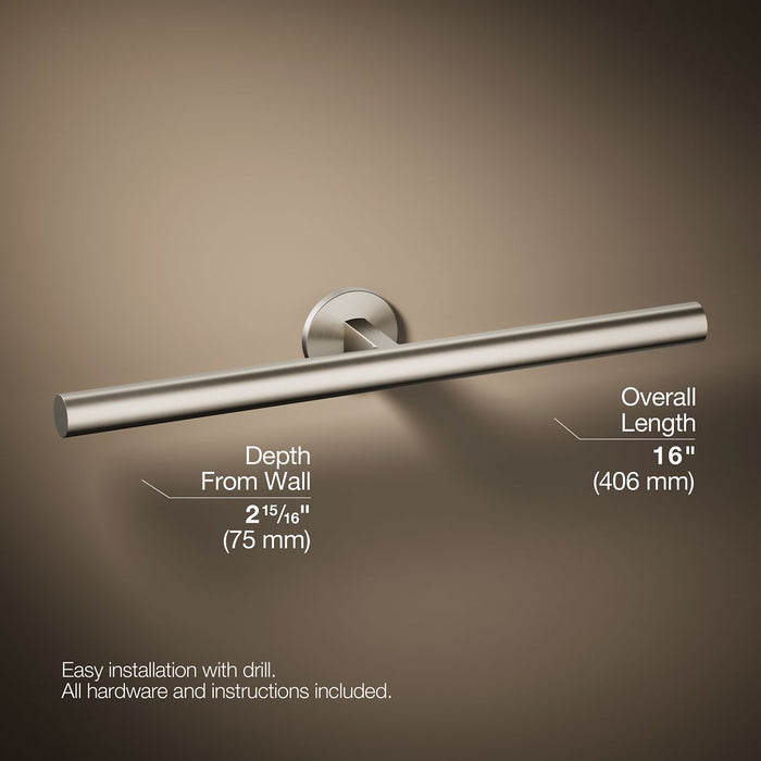 KOHLER K-78379 Components Double towel arm, vibrant brushed nickel - view 5