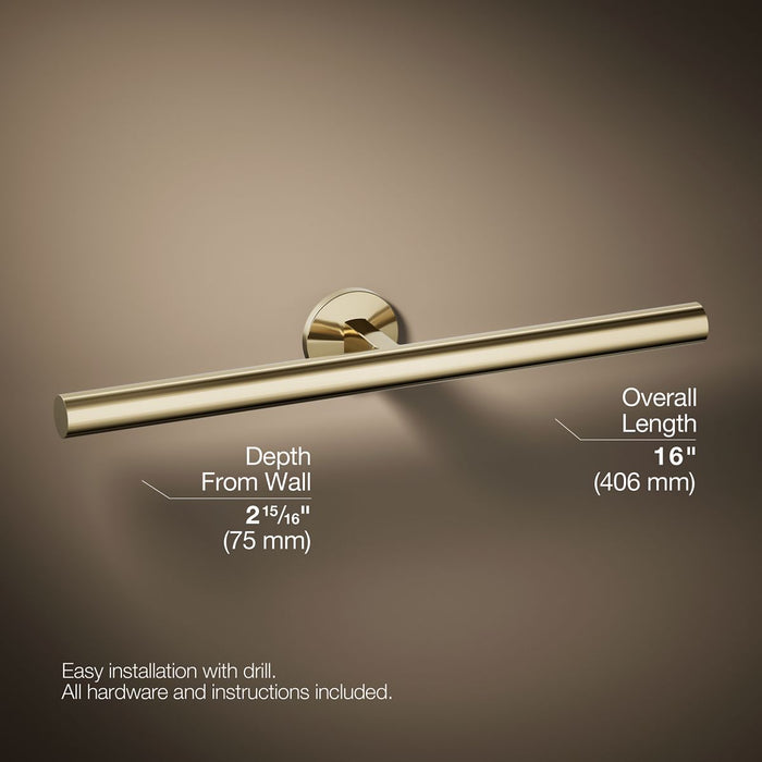 KOHLER K-78379 Components Double towel arm, vibrant french gold - view 5
