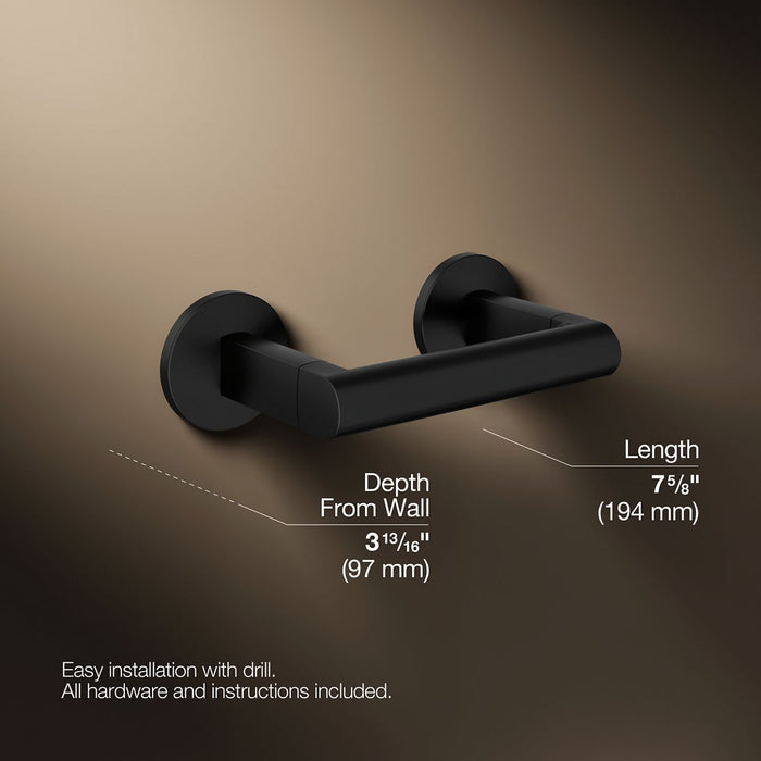 KOHLER K-78382 Components Pivoting toilet paper holder, matte black - view 5