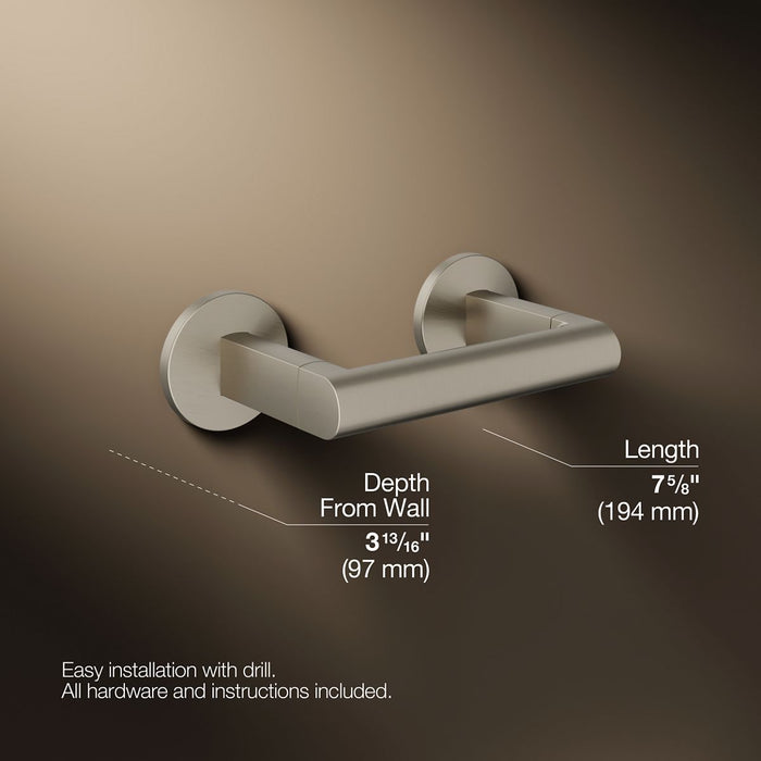 KOHLER K-78382 Components Pivoting toilet paper holder, vibrant brushed nickel - view 4
