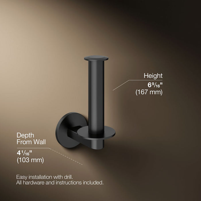 KOHLER K-78383 Components Vertical toilet paper holder, matte black - view 5