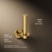 KOHLER K-78383 Components Vertical toilet paper holder, vibrant brushed moderne brass - view 5