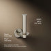 KOHLER K-78383 Components Vertical toilet paper holder, vibrant brushed nickel - view 5
