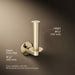 KOHLER K-78383 Components Vertical toilet paper holder, vibrant french gold - view 5