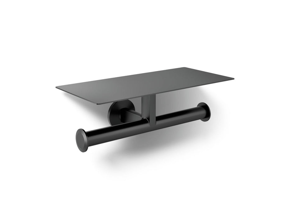 KOHLER K-78384 Components Covered double toilet paper holder, matte black