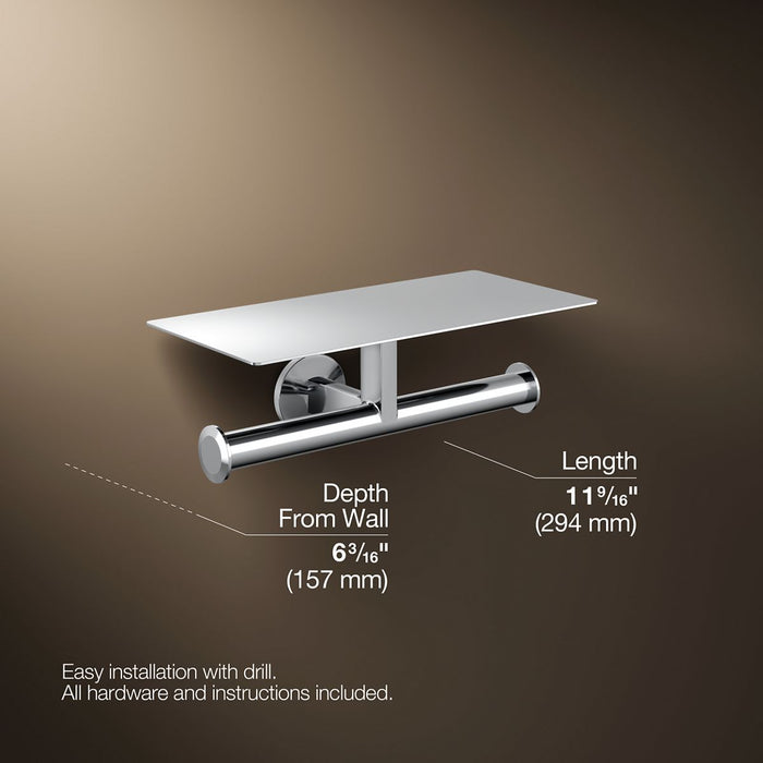 KOHLER K-78384 Components Covered double toilet paper holder