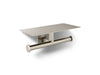 KOHLER K-78384 Components Covered double toilet paper holder, vibrant brushed nickel