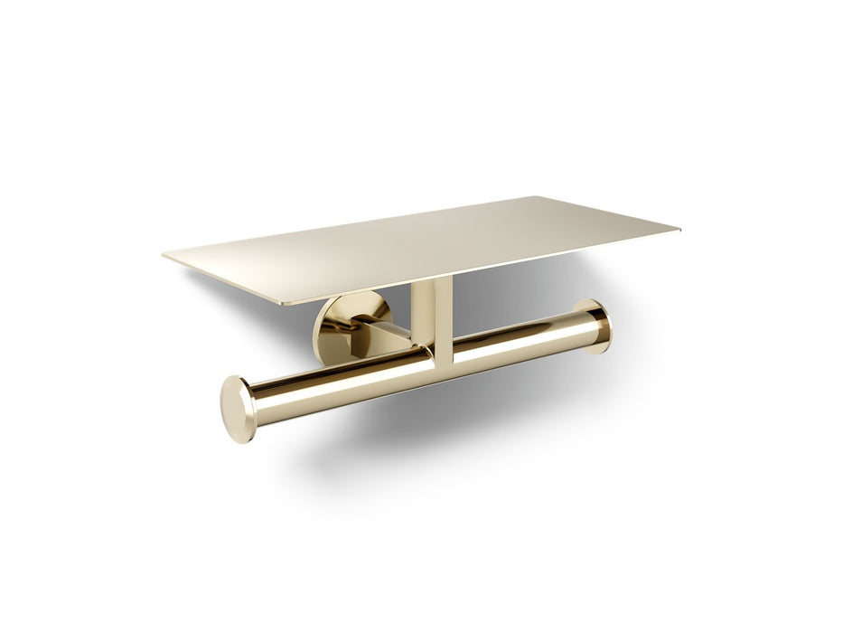 KOHLER K-78384 Components Covered double toilet paper holder, vibrant french gold