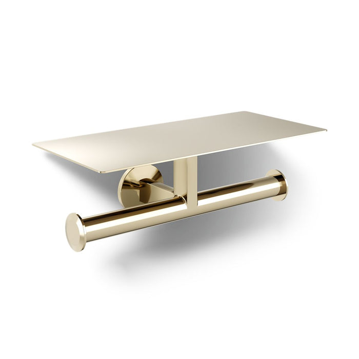 KOHLER K-78384 Components Covered double toilet paper holder, vibrant french gold - view 4