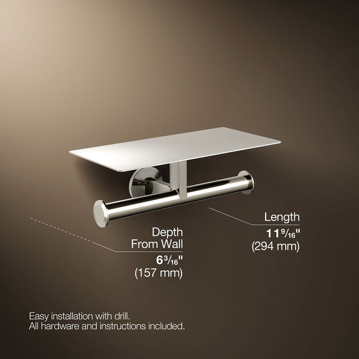 KOHLER K-78384 Components Covered double toilet paper holder
