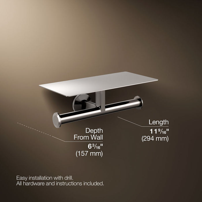 KOHLER K-78384 Components Covered double toilet paper holder