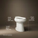 KOHLER K-80020 Highline Elongated toilet bowl with concealed trapway, biscuit - view 4