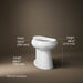KOHLER K-80020 Highline Elongated toilet bowl with concealed trapway, white - view 4