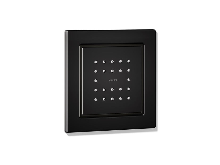 KOHLER K-8003 WaterTile Square 22-nozzle Single-function Body Spray, 2.5 GPM, matte black