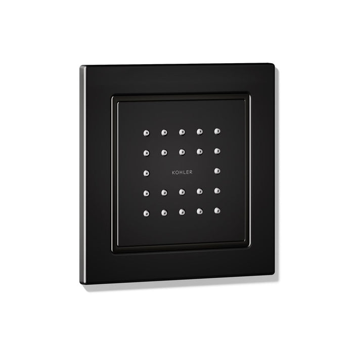 KOHLER K-8003 WaterTile Square 22-nozzle Single-function Body Spray, 2.5 GPM, matte black - view 4