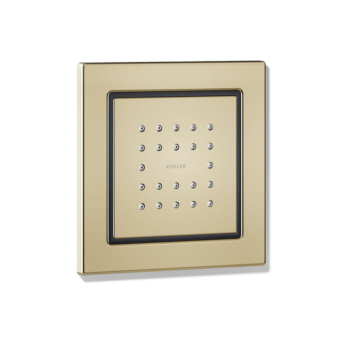 KOHLER K-8003 WaterTile Square 22-nozzle Single-function Body Spray, 2.5 GPM, vibrant french gold - view 4