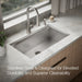 KOHLER K-80084-2PC Task 33" top-/undermount single-bowl workstation kitchen sink, stainless steel - view 4