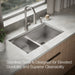 KOHLER K-80085-2PC Task Smart Divide Smart Divide 33" top-/undermount double-bowl workstation kitchen sink, stainless...