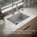 KOHLER K-80086-2PC Task 27" top-/undermount single-bowl workstation kitchen sink, stainless steel - view 3