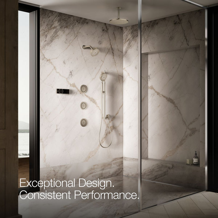 KOHLER K-8014 WaterTile Round 54-nozzle Single-function Body Spray, 2.0 GPM, vibrant brushed nickel - view 5