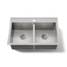 KOHLER K-80167-1 Vault 30-1/2" Top-/undermount Double-bowl Kitchen Sink, Stainless Steel - 3/4 view of product