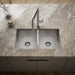 KOHLER K-80167-1 Vault 30-1/2" Top-/undermount Double-bowl Kitchen Sink, Stainless Steel - Shows close up detail of product i