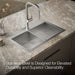 KOHLER K-80167-1 Vault 30-1/2" Top-/undermount Double-bowl Kitchen Sink, Stainless Steel - Detail image of a product feature