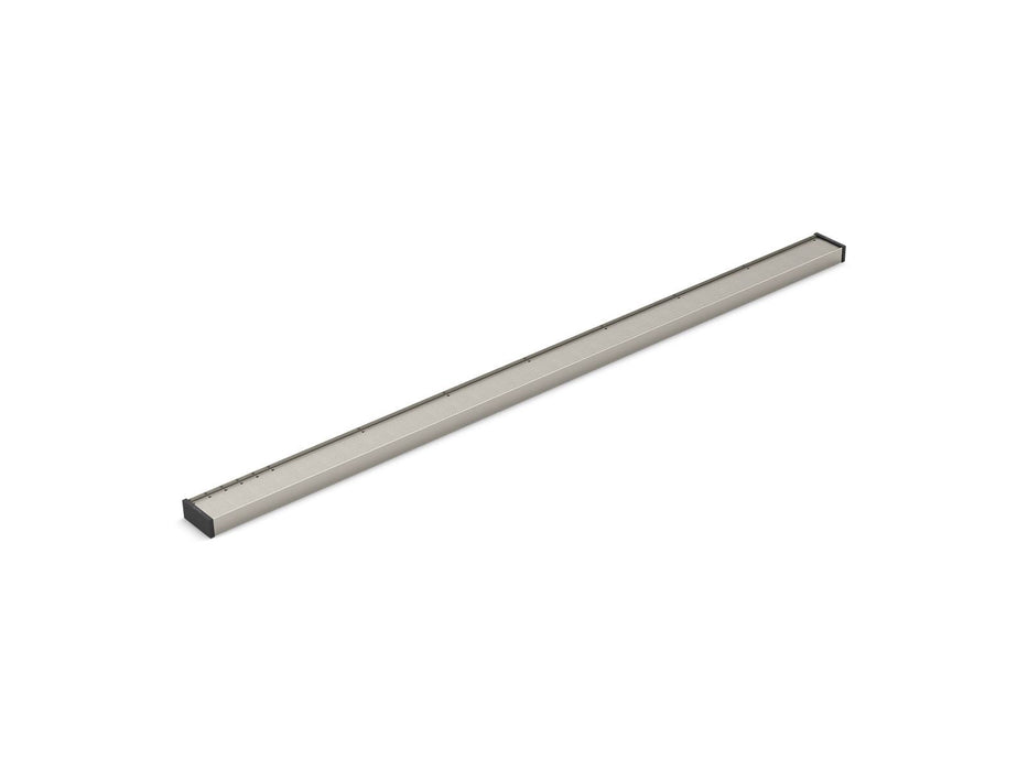 KOHLER K-80648 2-1/2" x 48" linear drain grate with tile-in panel, anodized brushed nickel