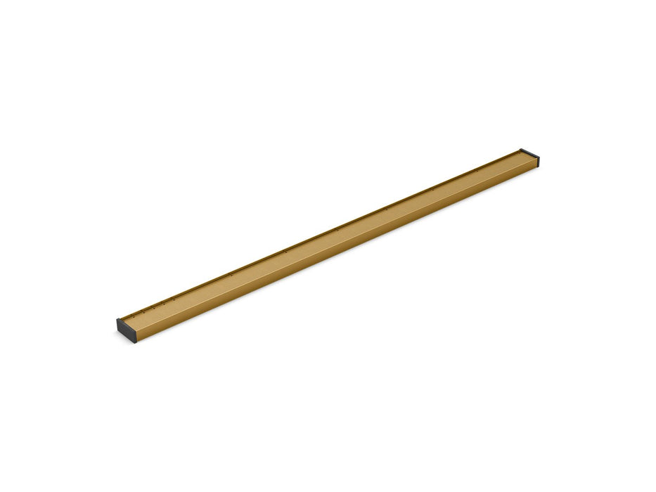 KOHLER K-80648 2-1/2" x 48" linear drain grate with tile-in panel, vibrant brushed moderne brass