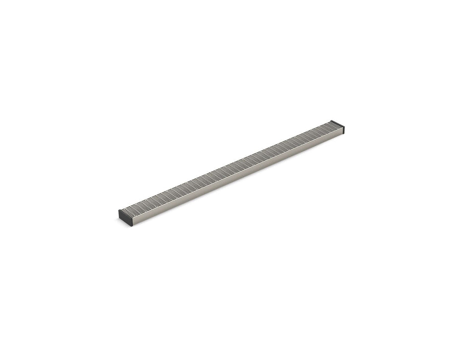 KOHLER K-80653 2-1/2" x 36" linear drain grate with lattice pattern, anodized brushed nickel