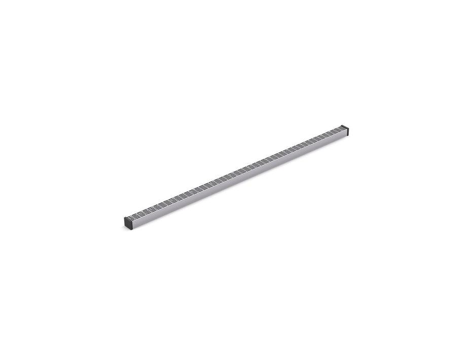 KOHLER K-80654 2-1/2" x 48" linear drain grate with lattice pattern, bright silver