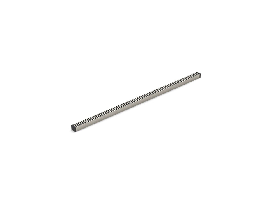 KOHLER K-80656 1-1/4" x 36" linear drain grate with lattice pattern, anodized brushed nickel
