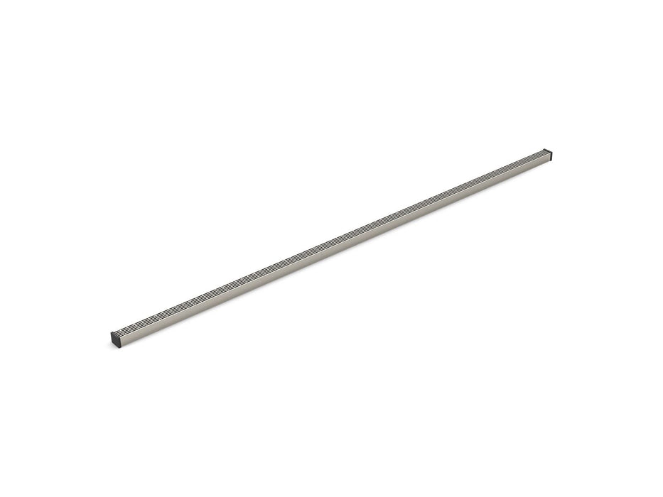 KOHLER K-80658 1-1/4" x 60" linear drain grate with lattice pattern, anodized brushed nickel