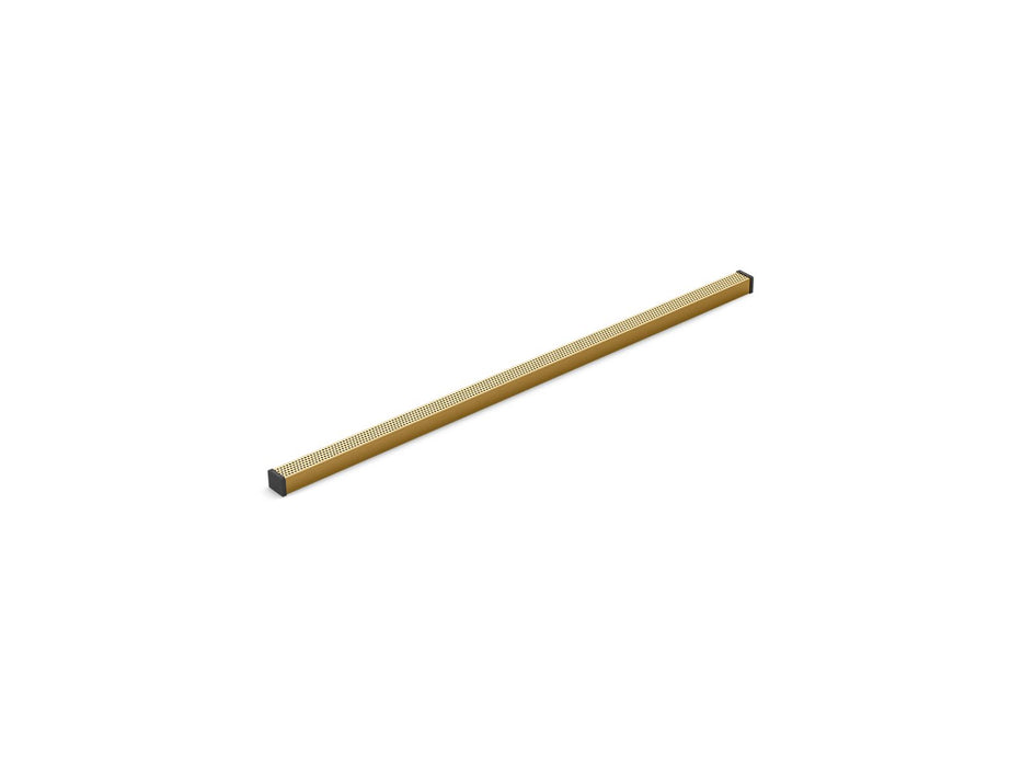KOHLER K-80662 1-1/4" x 36" linear drain grate with perforated pattern, vibrant brushed moderne brass