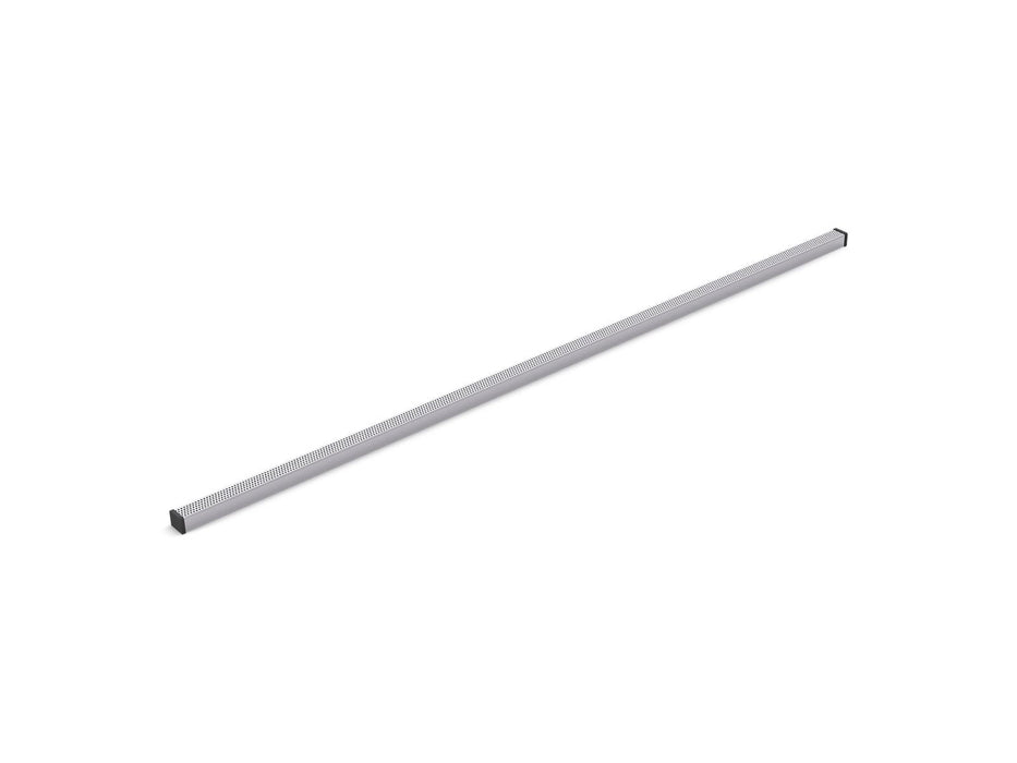 KOHLER K-80664 1-1/4" x 60" linear drain grate with perforated pattern, bright silver