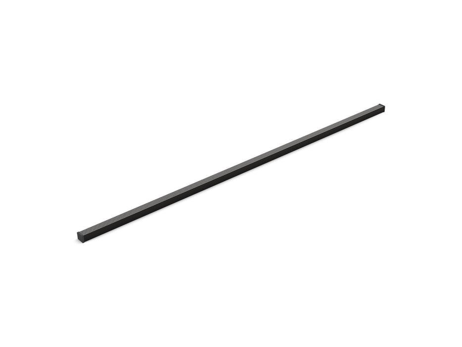 KOHLER K-80664 1-1/4" x 60" linear drain grate with perforated pattern, matte black