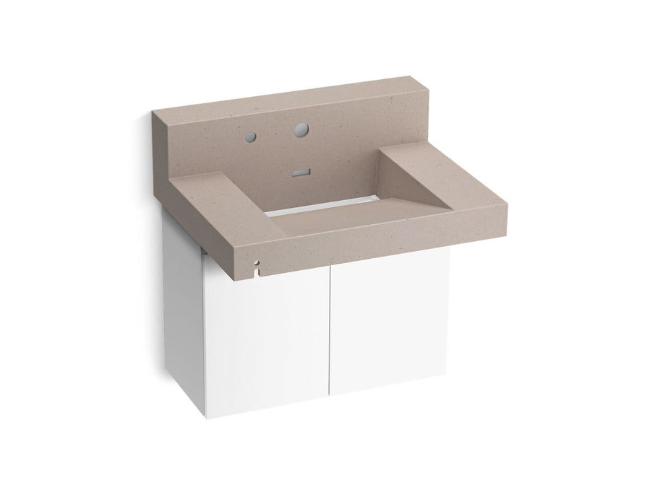KOHLER K-81024-BPW Constellation 30" wall-mount lavatory system with backsplash, canvas