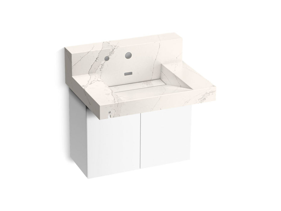 KOHLER K-81024-BPW Constellation 30" wall-mount lavatory system with backsplash, et cal gold