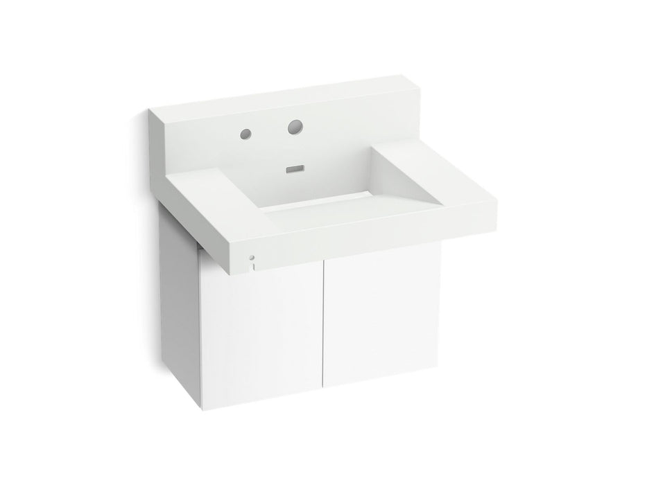 KOHLER K-81024-BPW Constellation 30" wall-mount lavatory system with backsplash, miami white