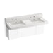 KOHLER K-81025-BPW Constellation 60" wall-mount basin lavatory system with backsplash, pearl jasmine