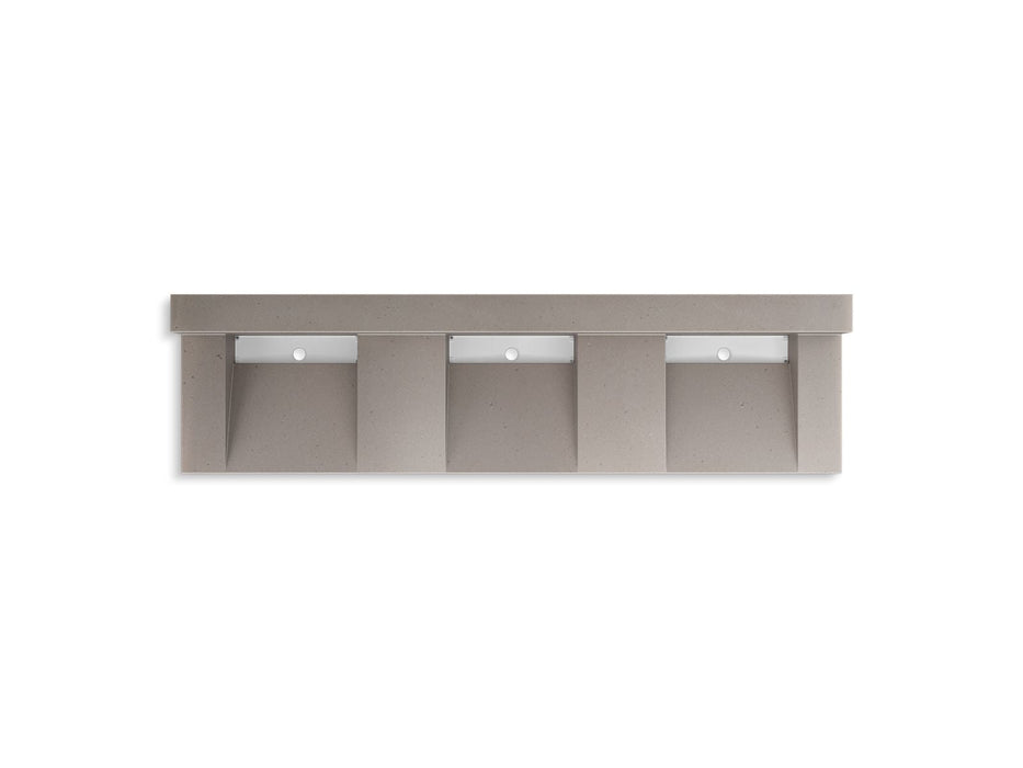 KOHLER K-81026-BPW Constellation 90" wall-mount basin lavatory system with backsplash, concrete - view 2