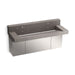 KOHLER K-81027-BSS Constellation 60" wall-mount trough lavatory system with backsplash, ash concrete