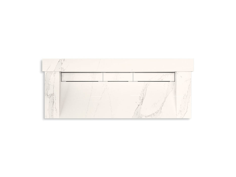 KOHLER K-81027-BSS Constellation 60" wall-mount trough lavatory system with backsplash, et cal gold
